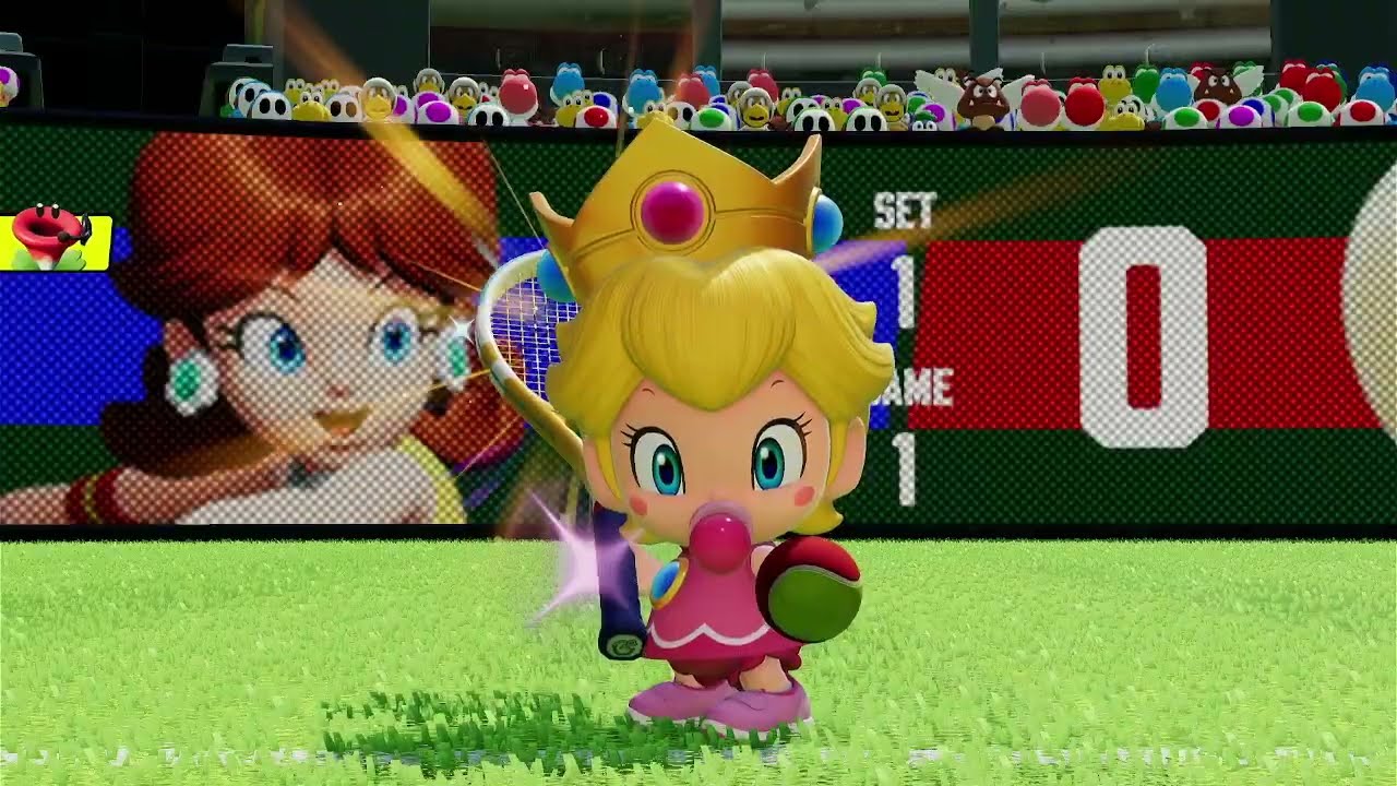 Mario Tennis Fever Baby Peach and Daisy VS Pauline and Rosalina