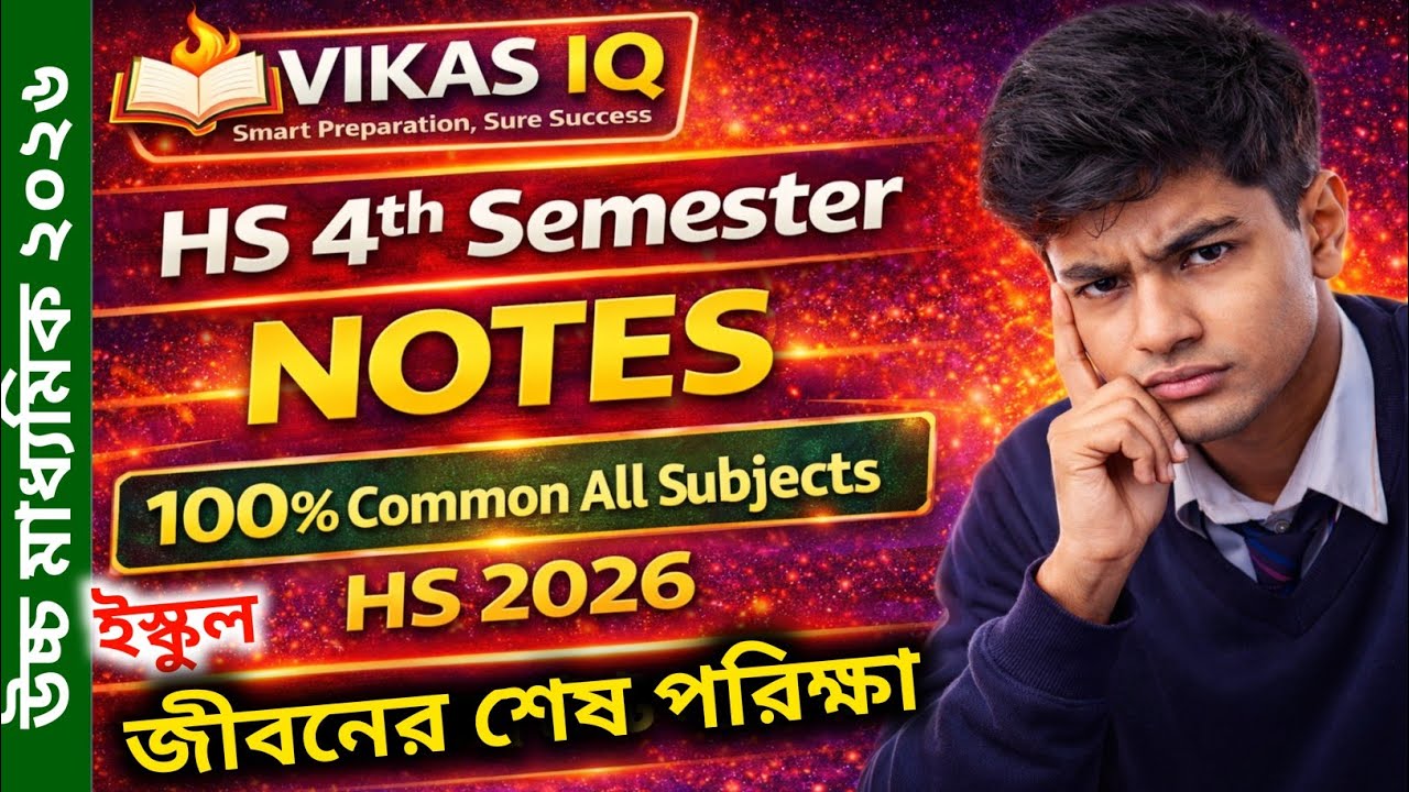 HS 4th Semester 2026 🔥| All Subjects NOTES কিভাবে পাবে? | VIKAS IQ | 100% Common |