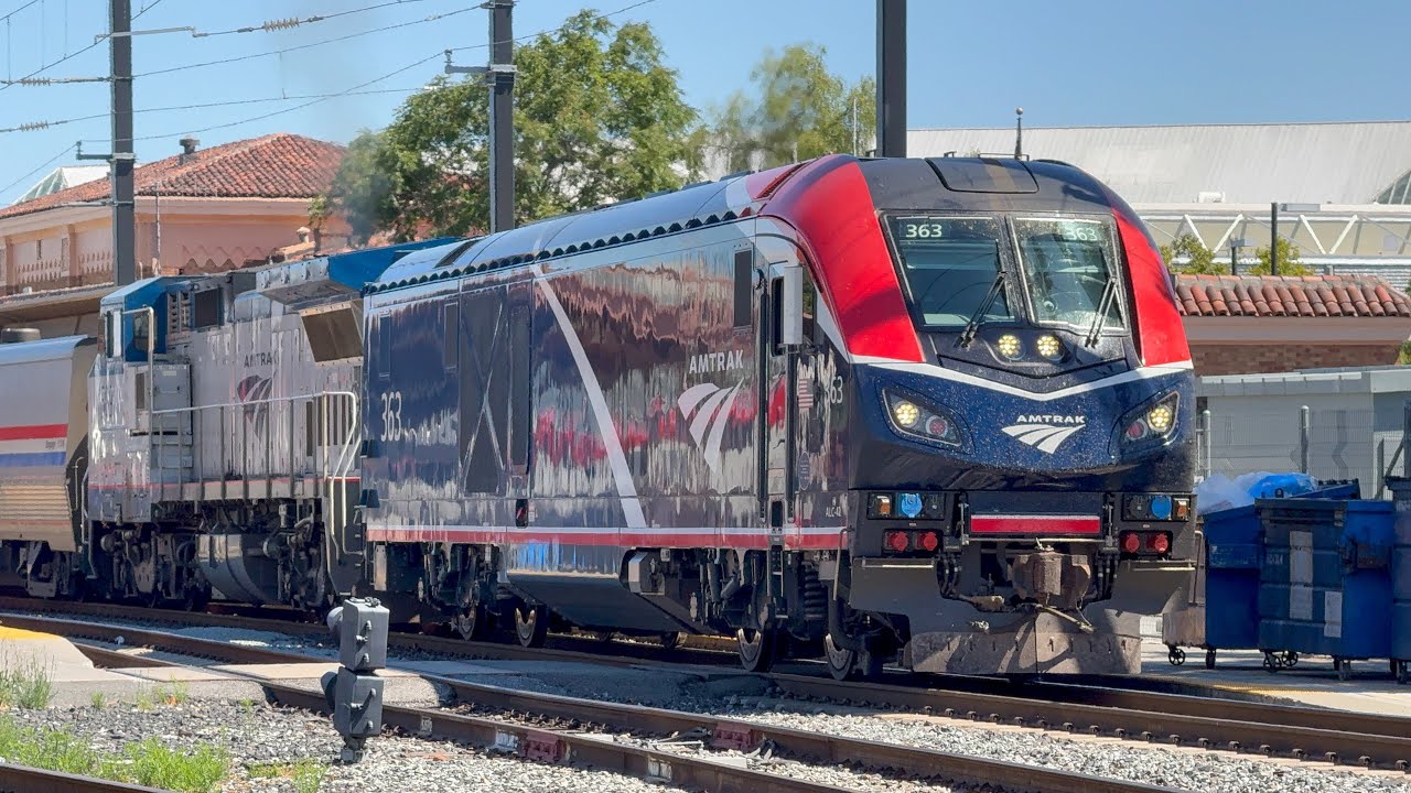 Tons of Cal Train & Amtrak Action in San Jose ￼Diridon & Santa Clara! FT. Amtrak Dash 8 & F59PHI’s