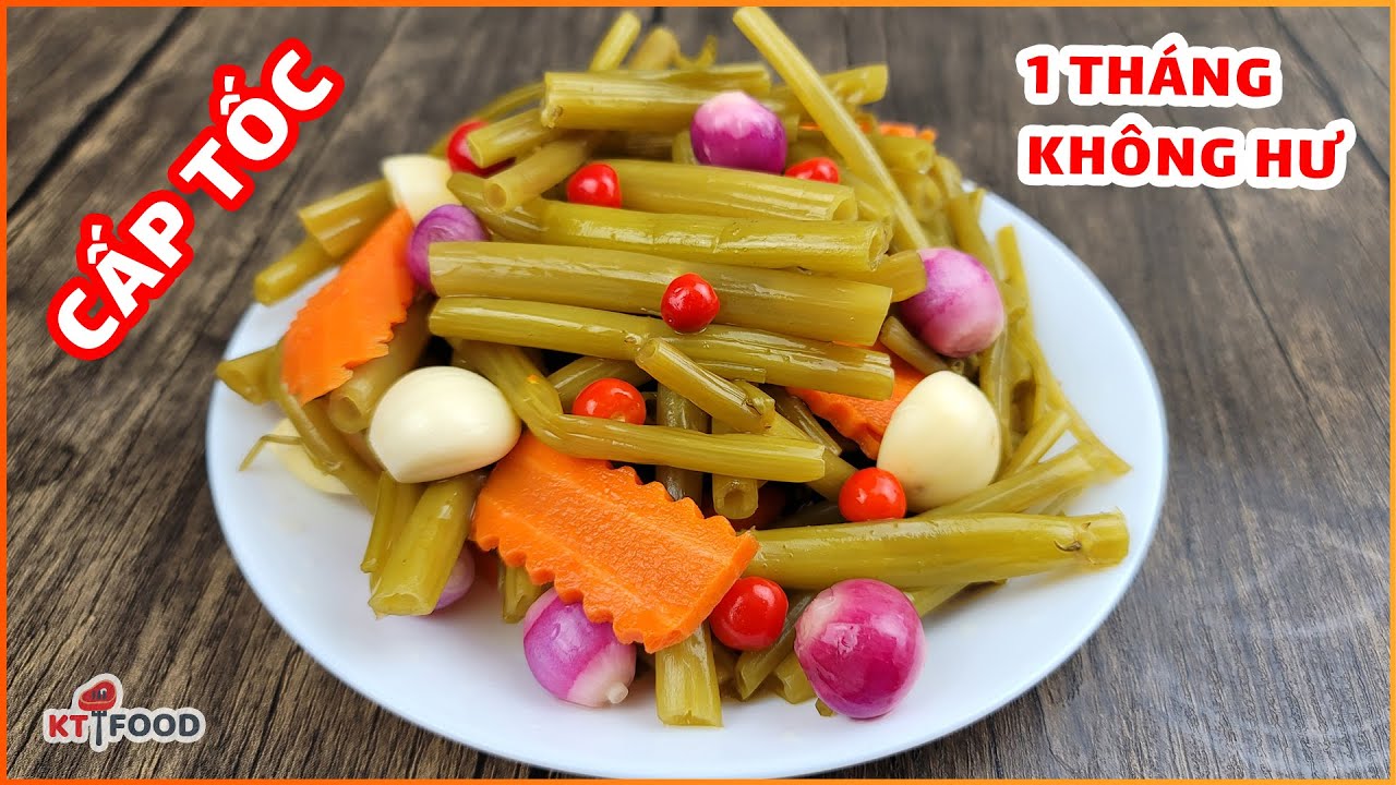 Dưa Rau Muống - Cách làm mới này vừa nhanh giòn ngon để cả tháng không hư - KT Food