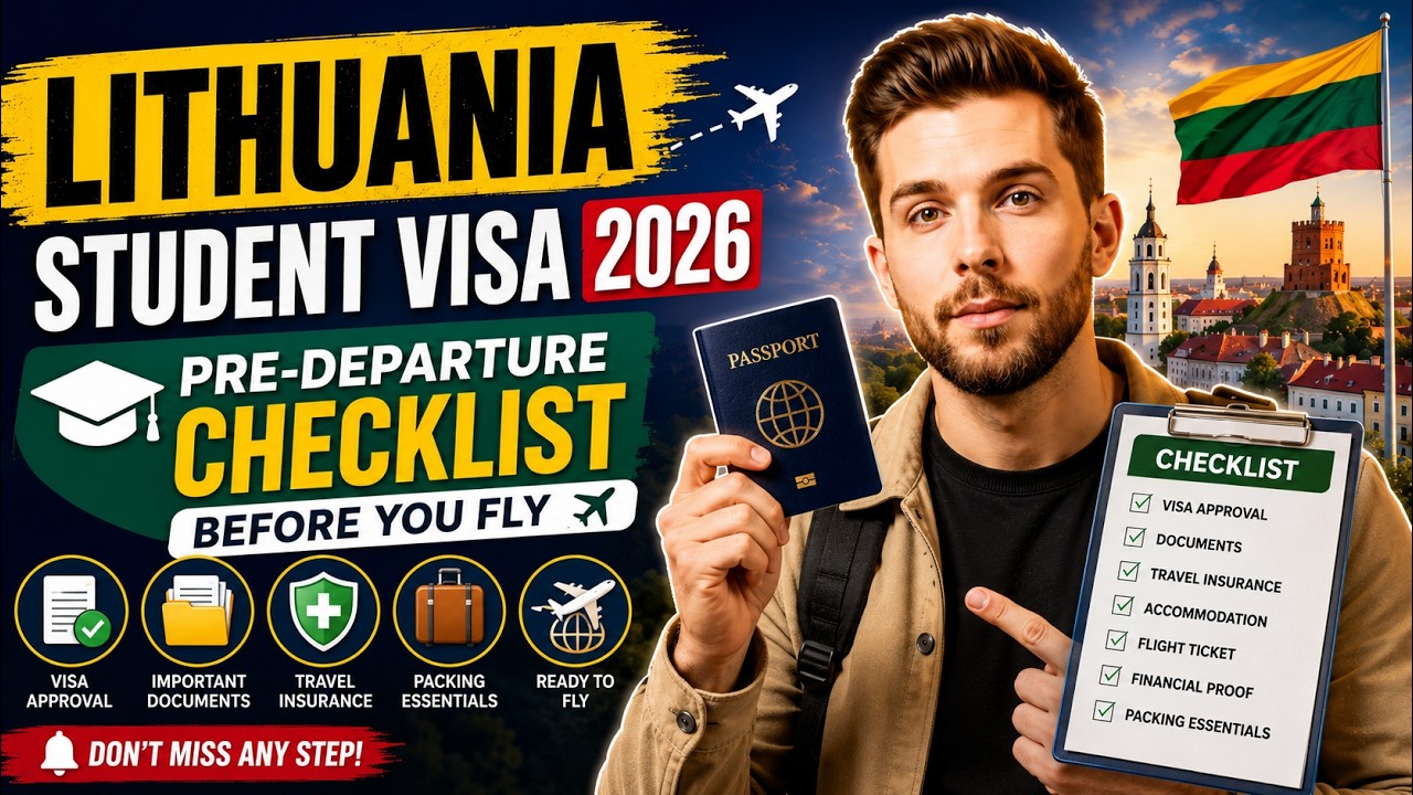 Lithuania Student Visa 2026 | Pre-Departure Checklist Before You Fly | Study in Europe
