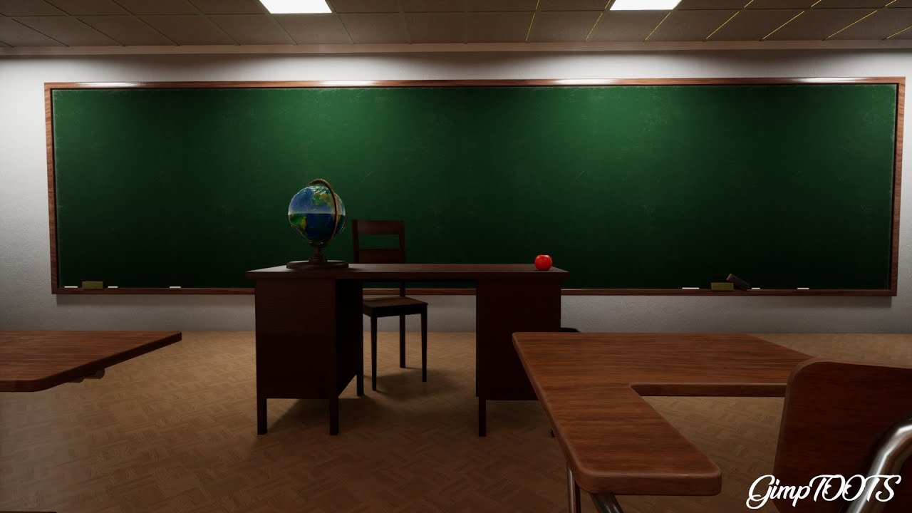 Making a classroom scene in #UE5 and #blender - Part 3