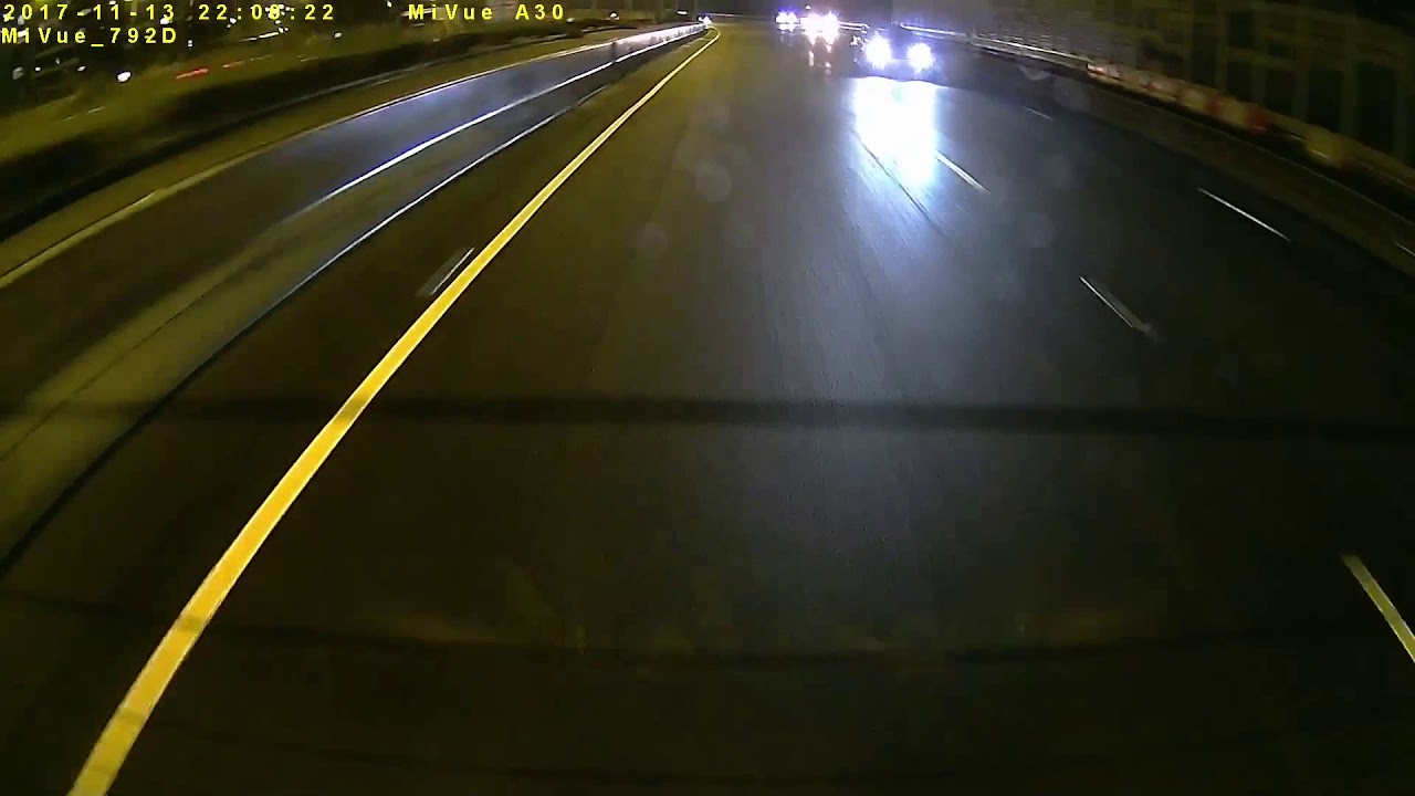 Mio Mivue 792D Test - Night (Rear Camera) 夜間 後鏡 實拍影片 1080P 30fps