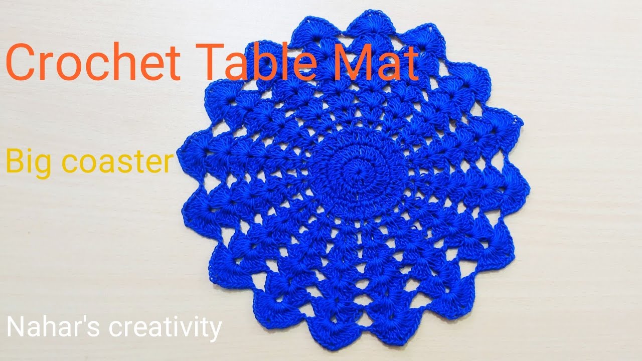 Crochet Table Mat |Crochet Coster|কুশিকাটার টেবিল ম্যাট| কুরুসের টেবিল মেট| Crochet a Teapot coaster