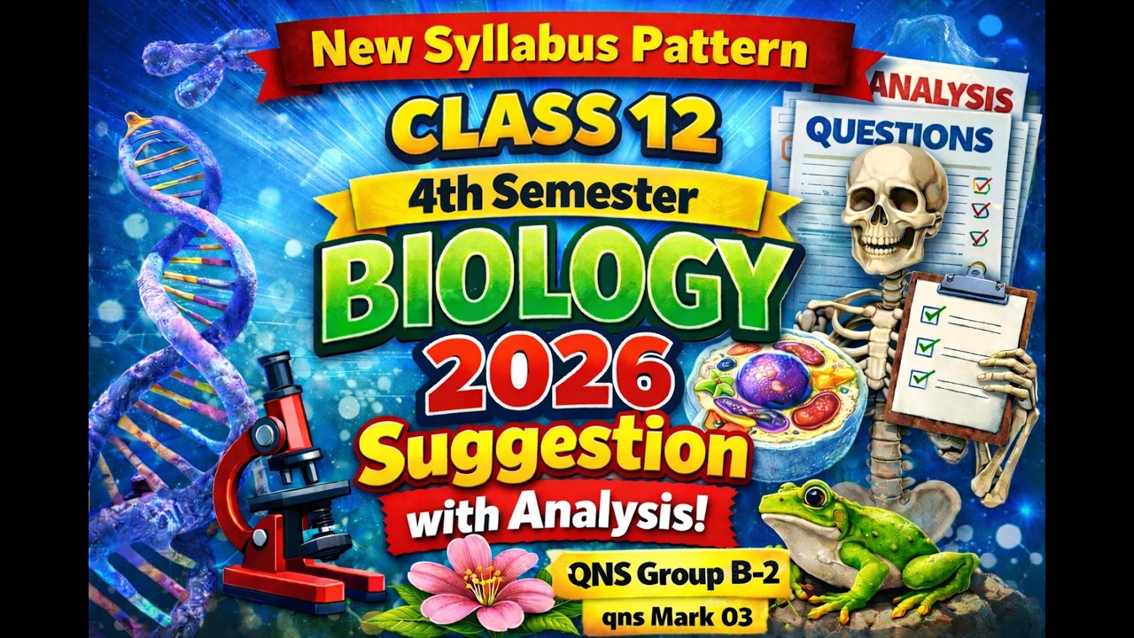 New Syllabus Pattern Class 12 4th Semester Biology 2026 Suggestion with Analysis Group B-2 Mark 03