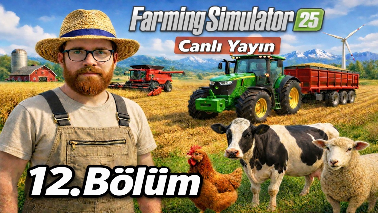 HAYVANLARIMIZI BESLEDİK! | Farming Simulator 25 Türkçe - 12.BÖLÜM -  @MussiGames