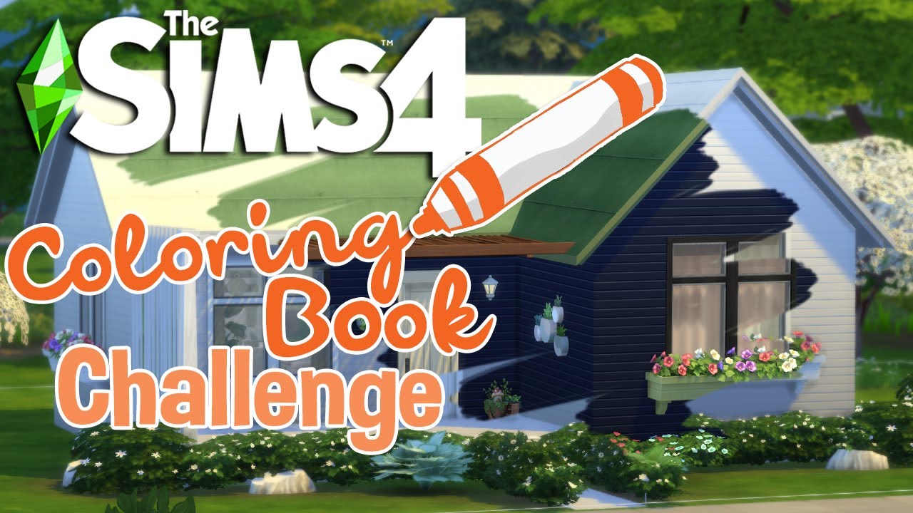 The Sims 4 Coloring Book Challenge | The Sims 4 House Building | Speed Build (No CC)