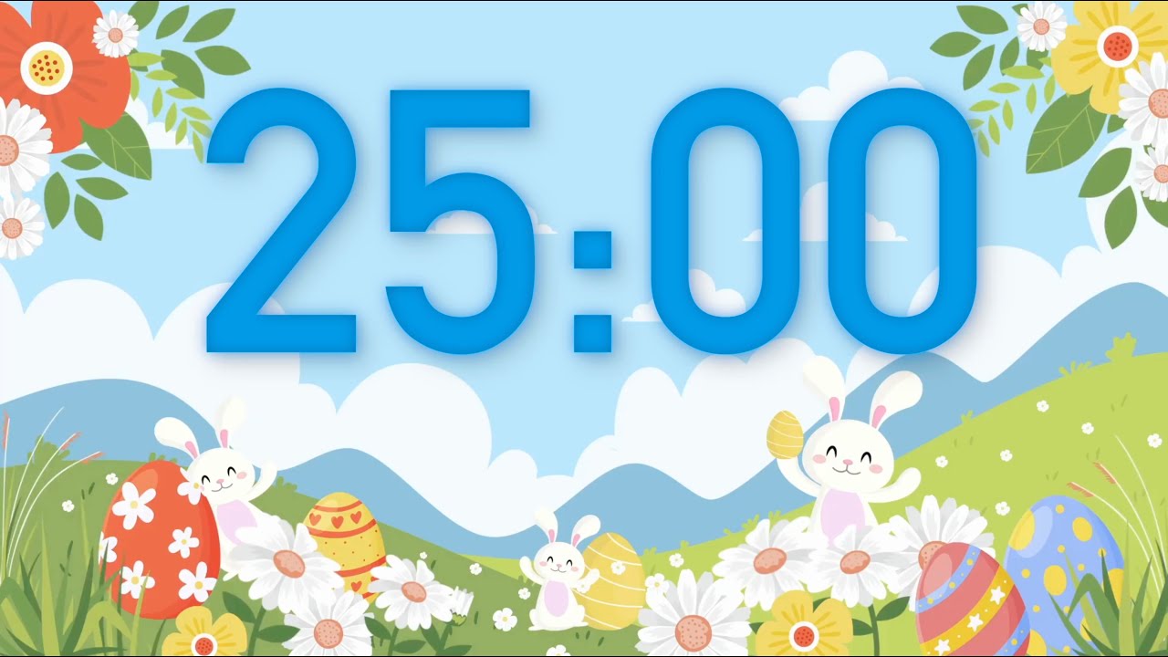 25 Minute Easter Timer (4K) 🌸 🐇