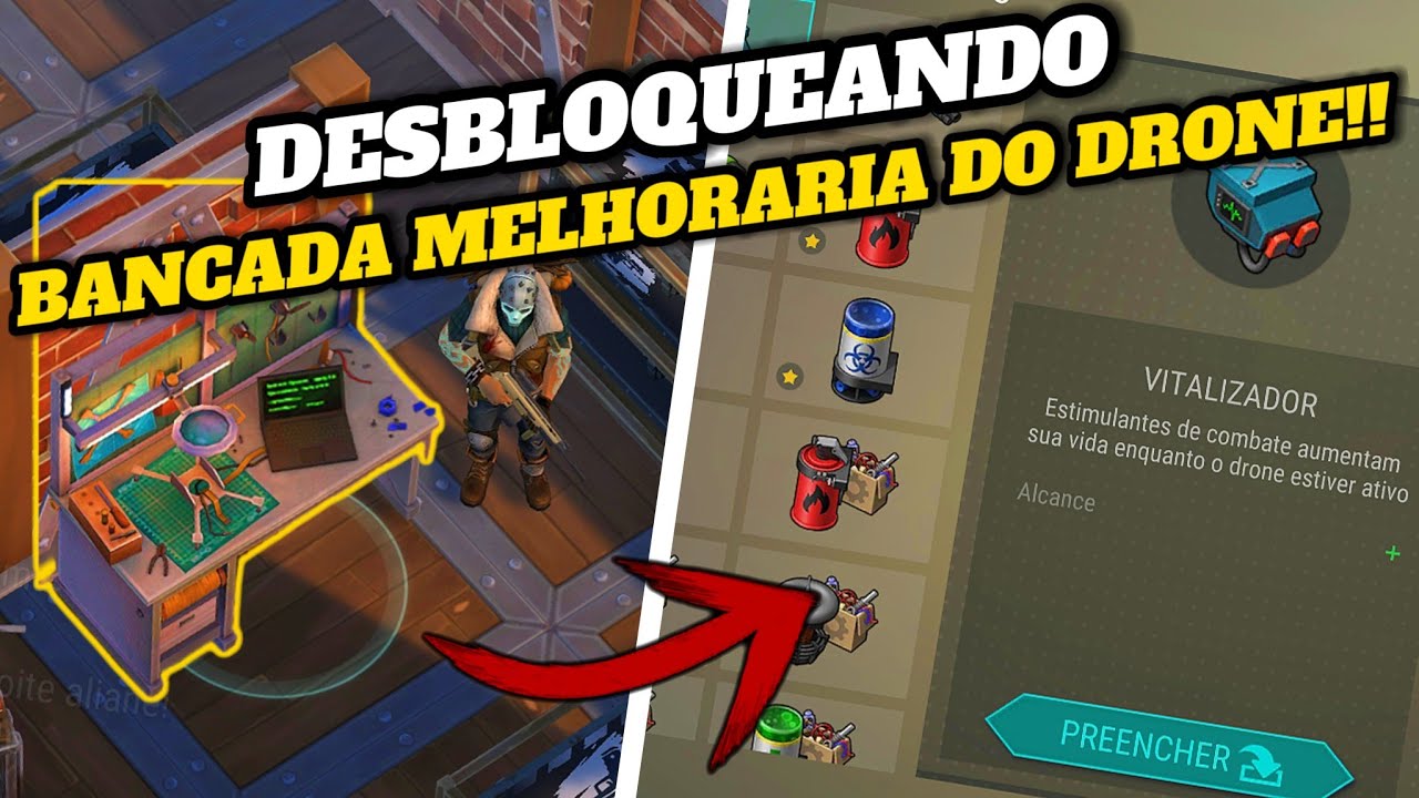 FINALMENTE!! BANCADA DE MELHORIA DO DRONE DESBLOQUEADA. Last Day On Earth 1.41.0