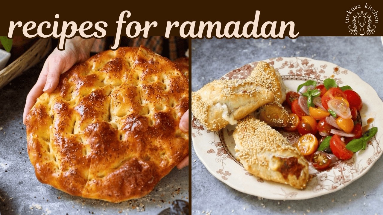 Ramadan Recipes (Turkish Pide/Ramadan Pidesi & Feta B&ouml;rek with Tomato Salad)