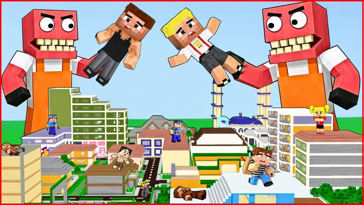 KORKUNÇ ÇÖPÇÜ ÇETESİ DEV OLDU ŞEHİRE SALIRDI 😱 - Minecraft
