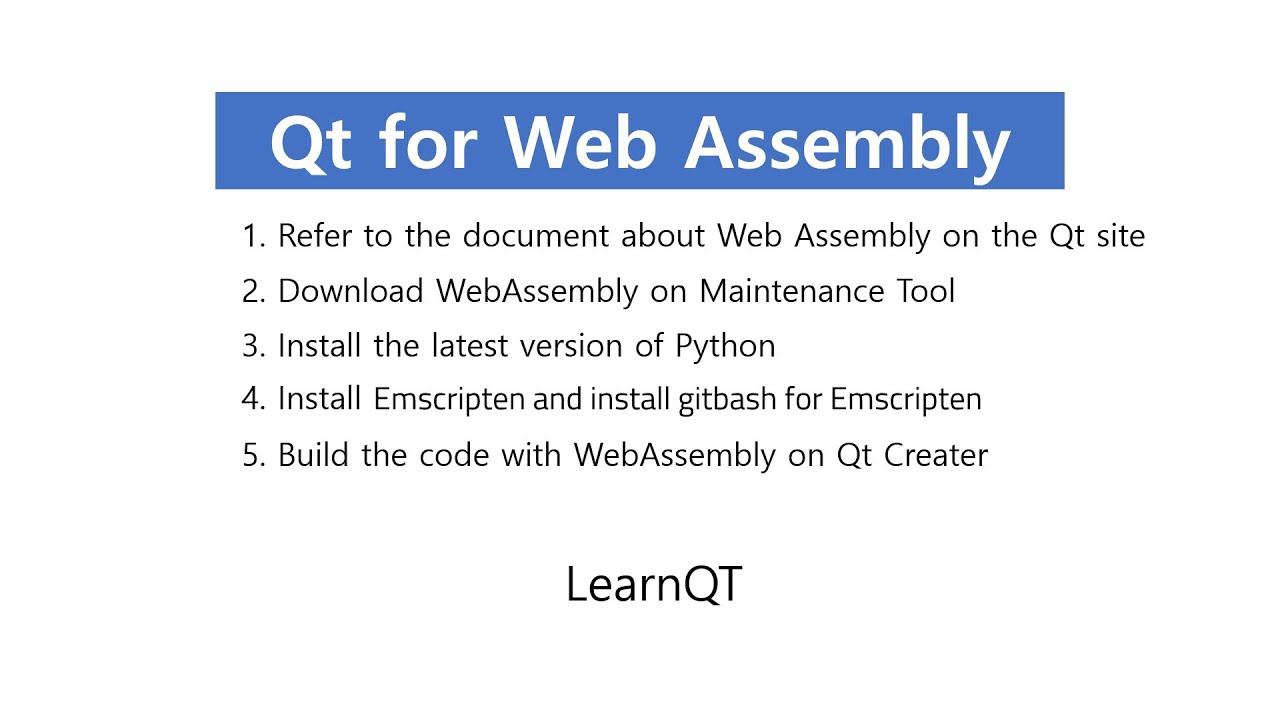 QT : Application for Web : WebAssembly