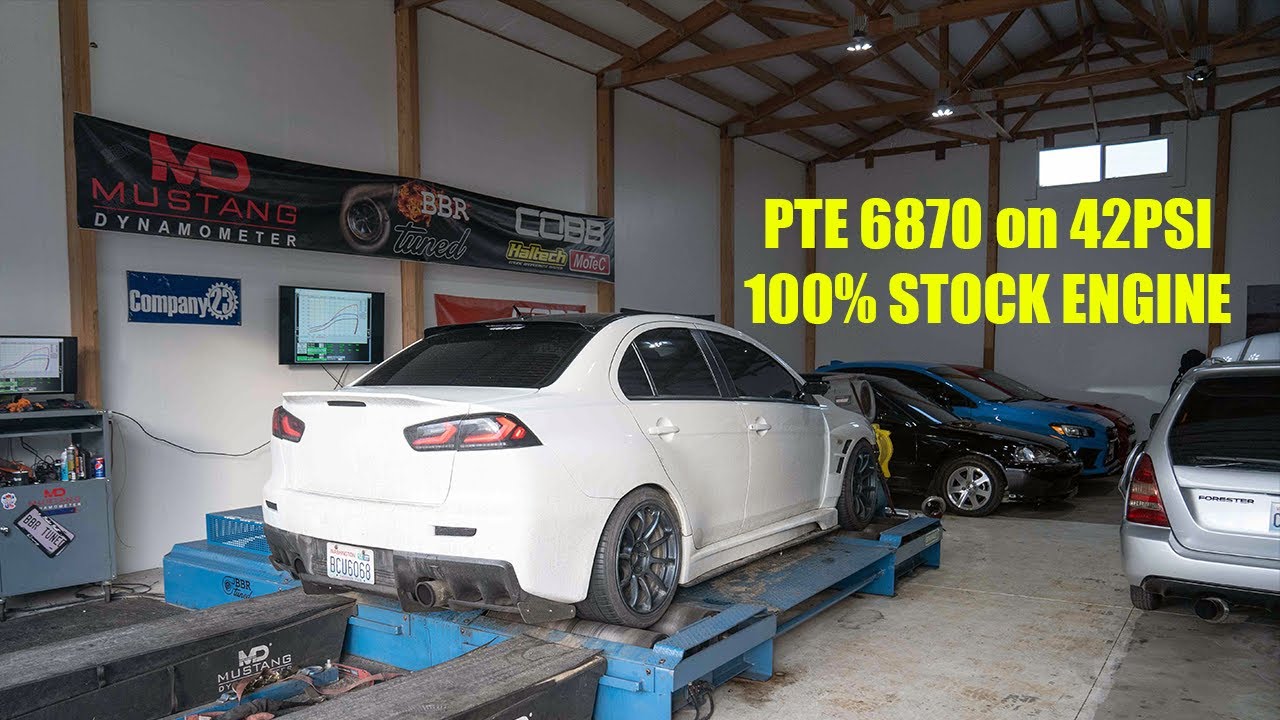 Динамометрический стенд 721WHP на стандартном двигателе Evo