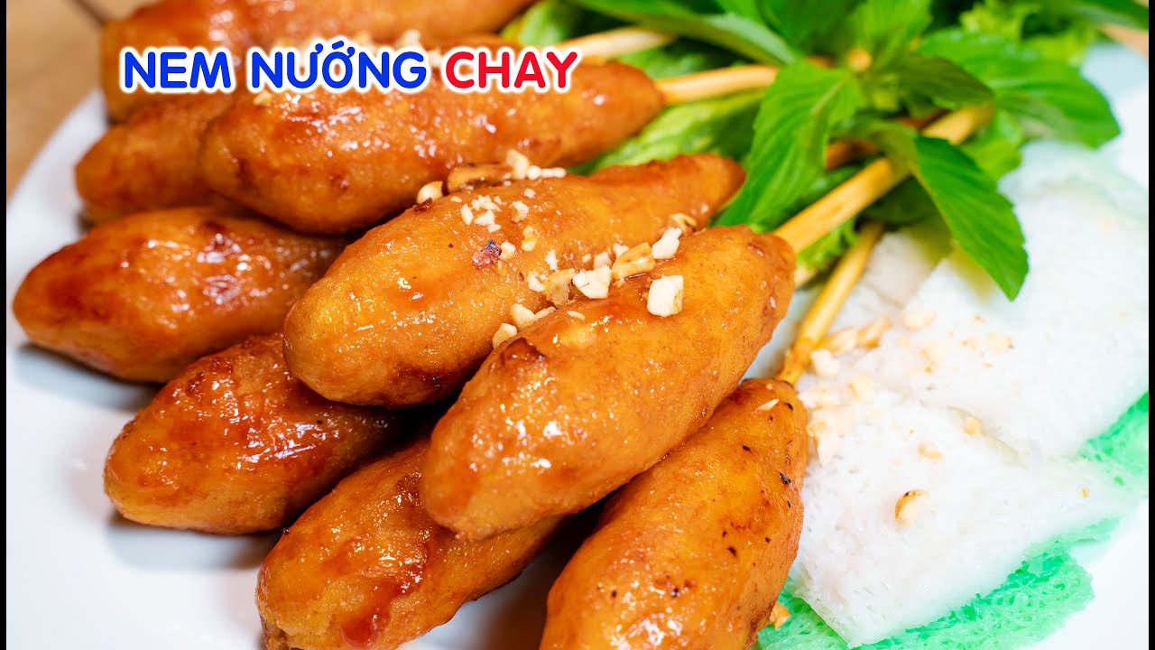 NEM NƯỚNG CHAY - chia sẽ cách làm ngon như tiệm chay bán -  giữ ăn được lâu - món chay dễ làm.