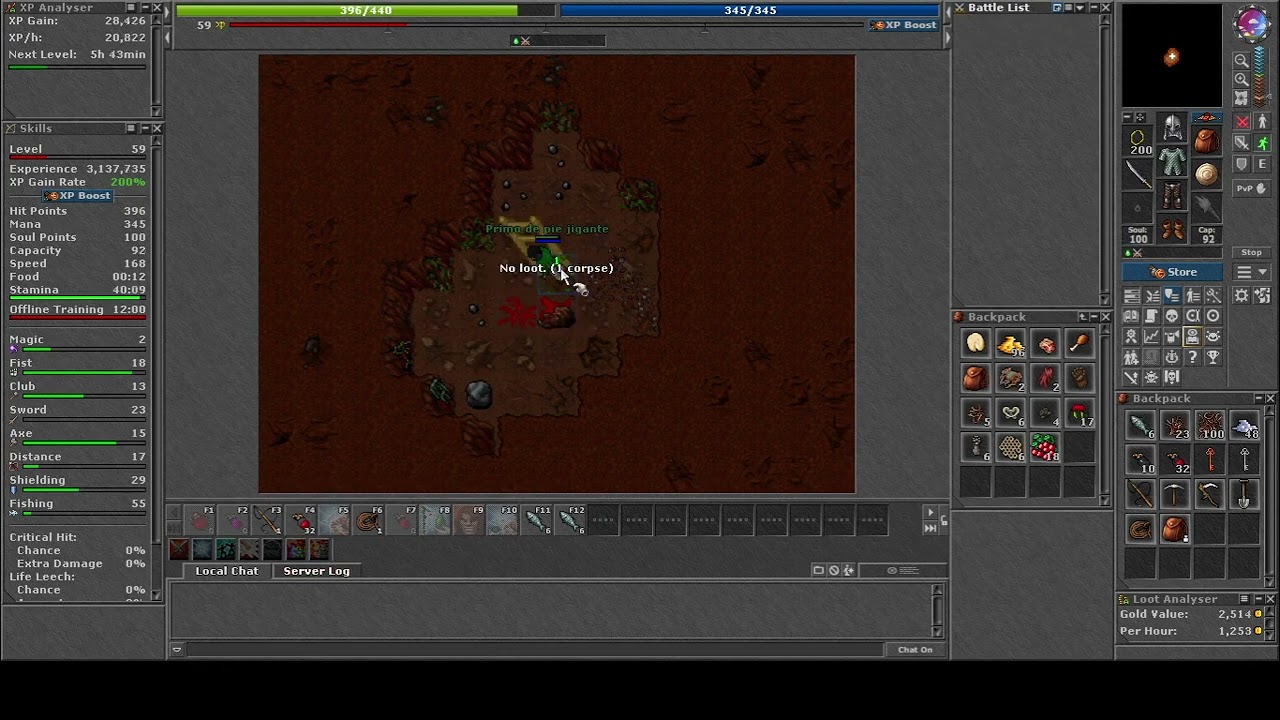 Tibia | Rookgaard | Level 59 | +50k exp