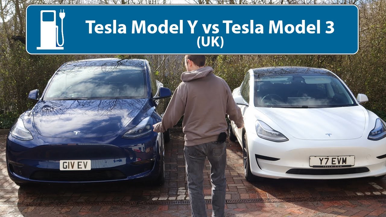 (Великобритания) Tesla Model Y против Tesla Model 3