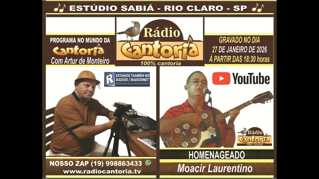 Homenagem a Moacir Laurentino por Artur de Monteiro em 27/01/2026