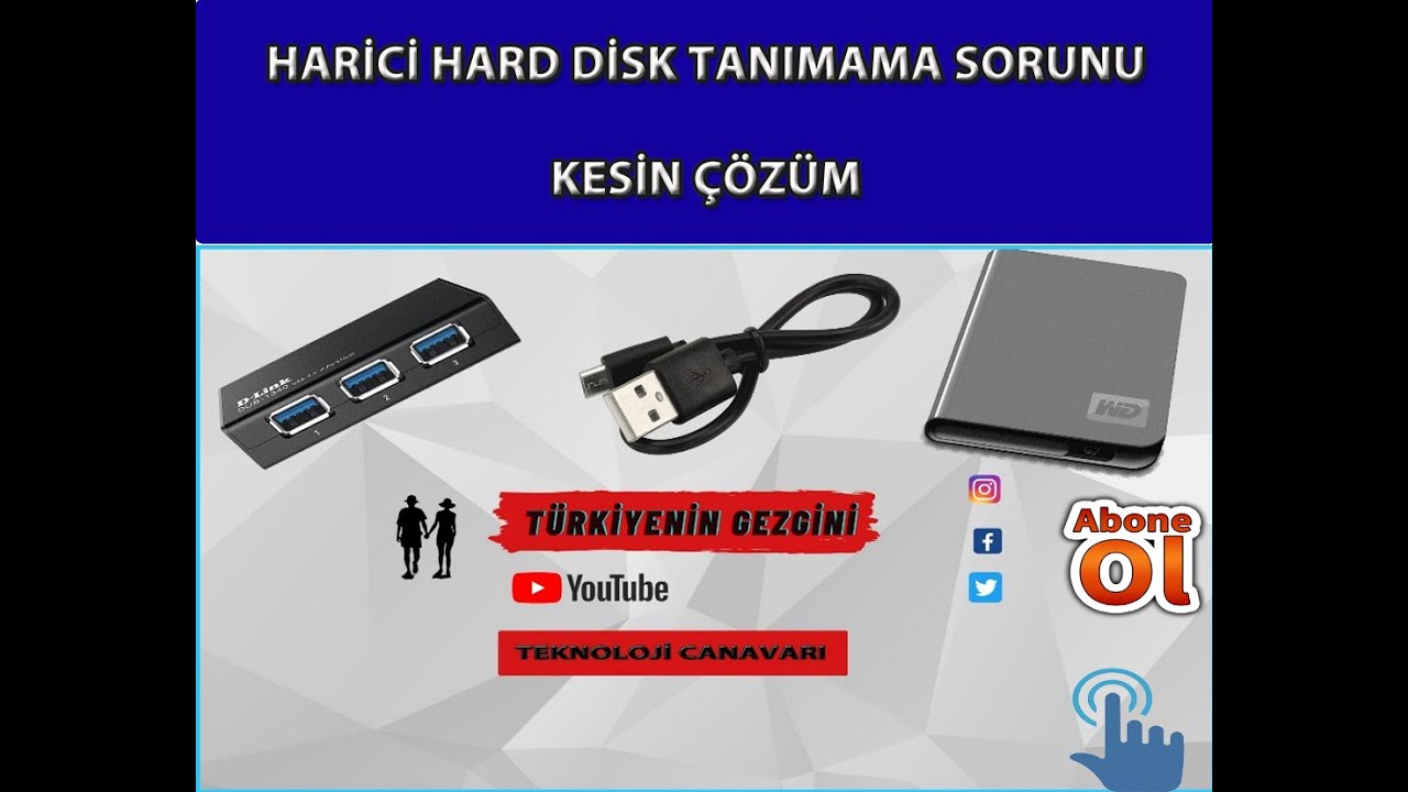 HARİCİ HARD DİSK ÇALIŞMIYOR SORUNU KESİN ÇÖZÜM