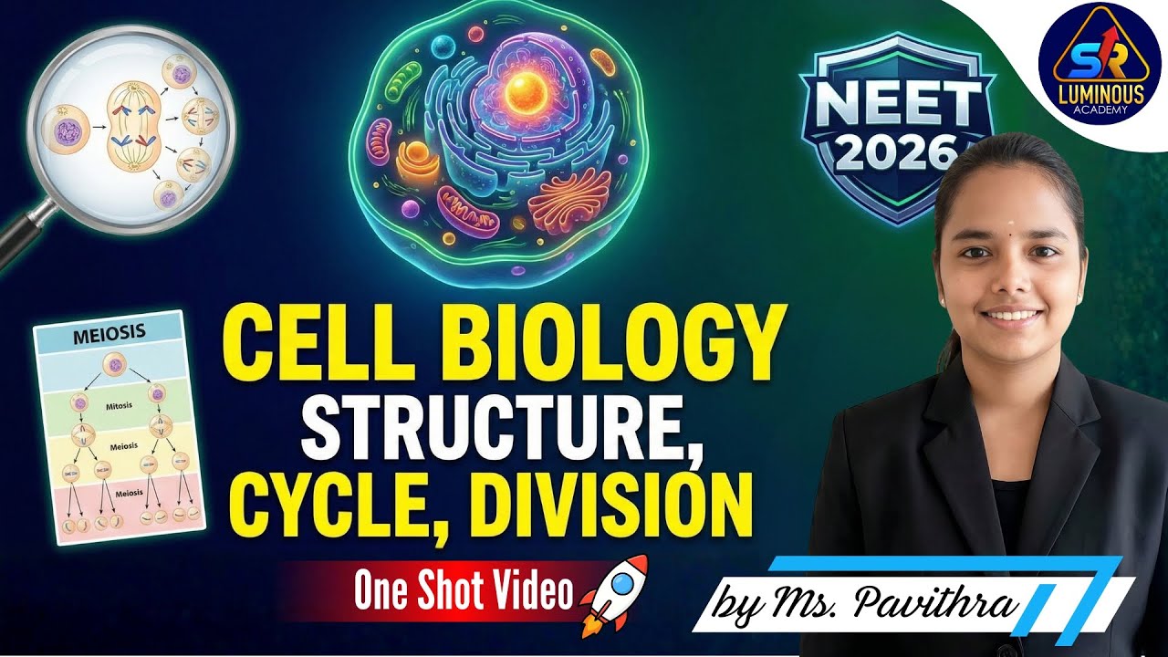 Cell = Life! Structure, Functions, Cell Cycle & Division Explained | NEET 2026 by Ms. Pavithra