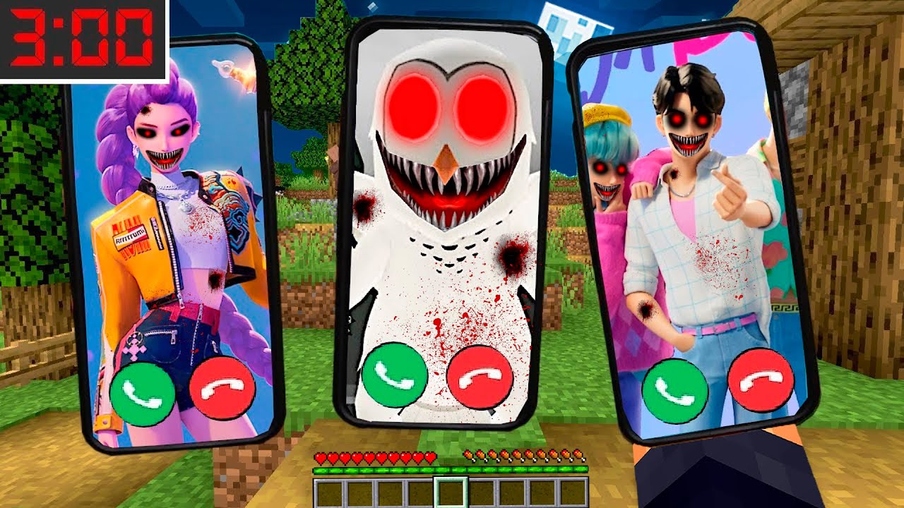 Ne REPONDEZ JAMAIS AUX APPELS DE KPOP DEMONS HUNTER et THE OWL sur Minecraft !