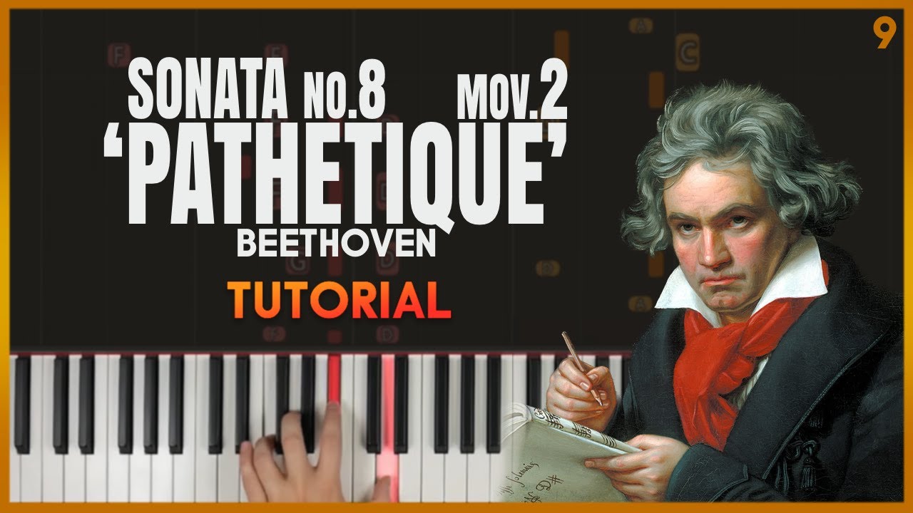 'PATHETIQUE' SONATA - 2ND MOV. (op. 13 no. 8) by Beethoven | Piano Tutorial (Part 1)