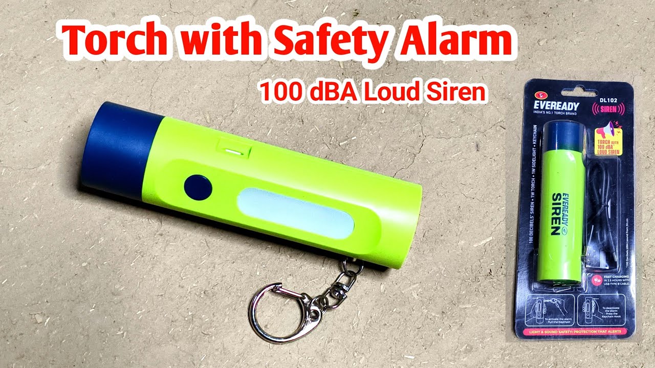 Eveready Siren Torch With Safety Alarm || eveready siren dl102 rechargeable torch light