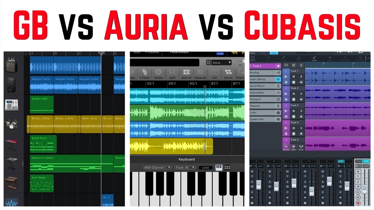 Which MOBILE DAW is right for you? | GarageBand, Auria Pro, Cubasis 3