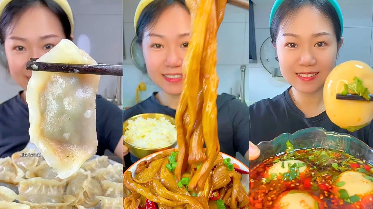 Satisfying Chinese Food ASMR – Unique Snacks & Noodles #100