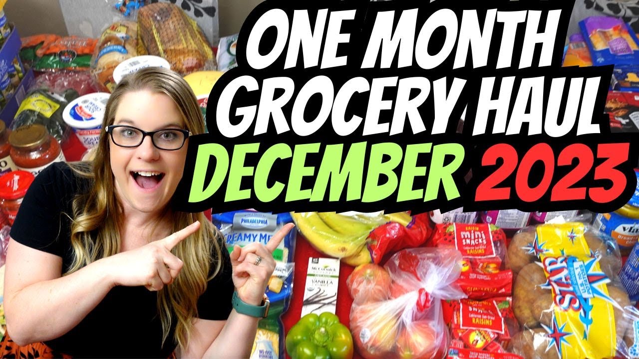 One Month Grocery Shopping | Family of 6 | Extreme Grocery Budgeting | December 2023 Groceries