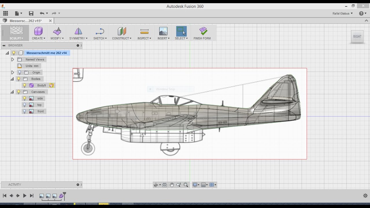 Messerschmitt me 262 with Fusion 360