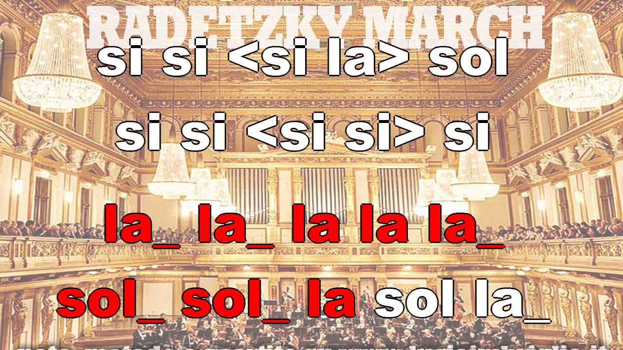 Radetzky march - parte semplificata - FACILISSIMO - karaoke notazionale