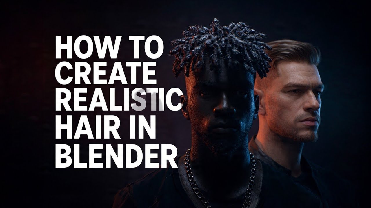 how to create realistic hair in blender  in Hindi language