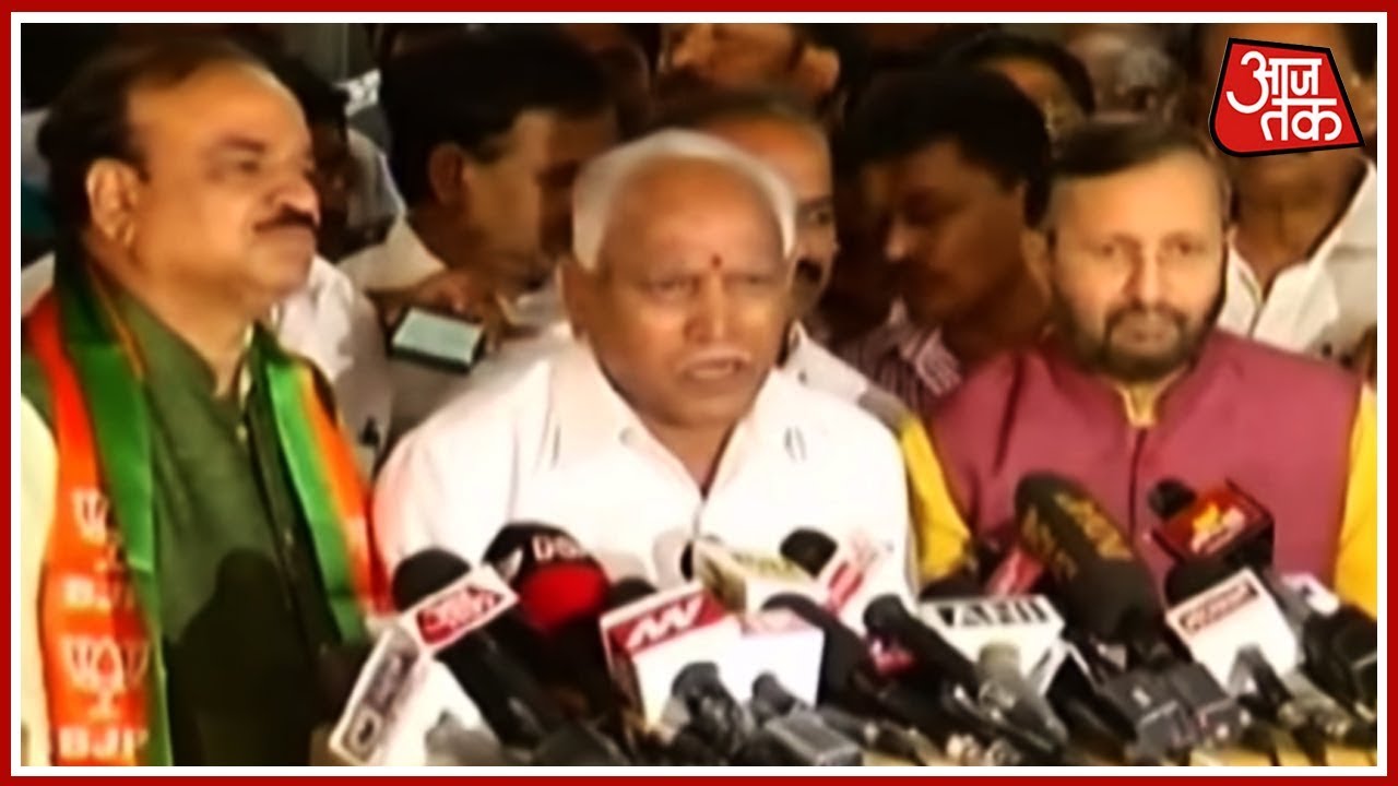 BS Yeddyurappa Addresses Press Briefing After Meeting Karnataka Governor