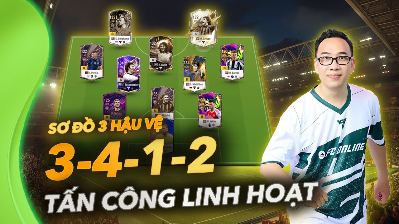 Sơ đồ 3412 cho anh em th&iacute;ch đổi gi&oacute; trải nghiệm mới | Chiến thuật FC Online