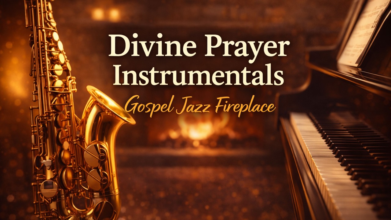 Divine Prayer Instrumentals | Gospel Jazz Fireplace for Faith, Healing & Inner Peace
