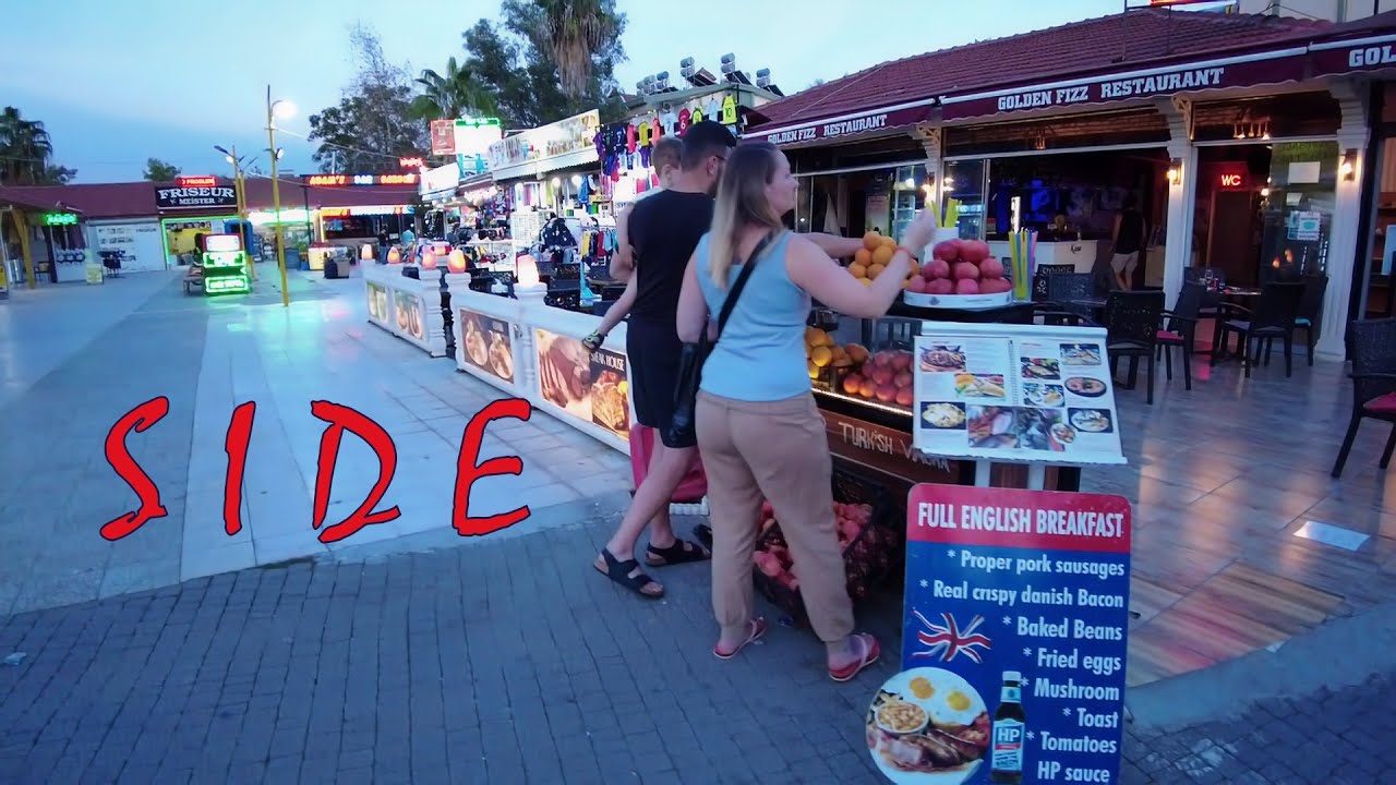 SIDE SHOPPING, CITY WALK near BARUT HEMERA, MELAS, CRYSTAL, DEFNE. TURKEY #side #turkey