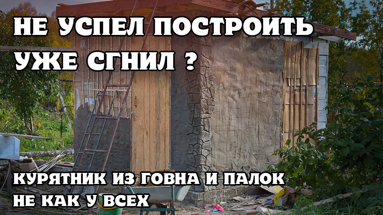 Убираю ОпилкоБетон и глину, появилась плесень! Использую картон как утеплитель. Курятник из горбыля.