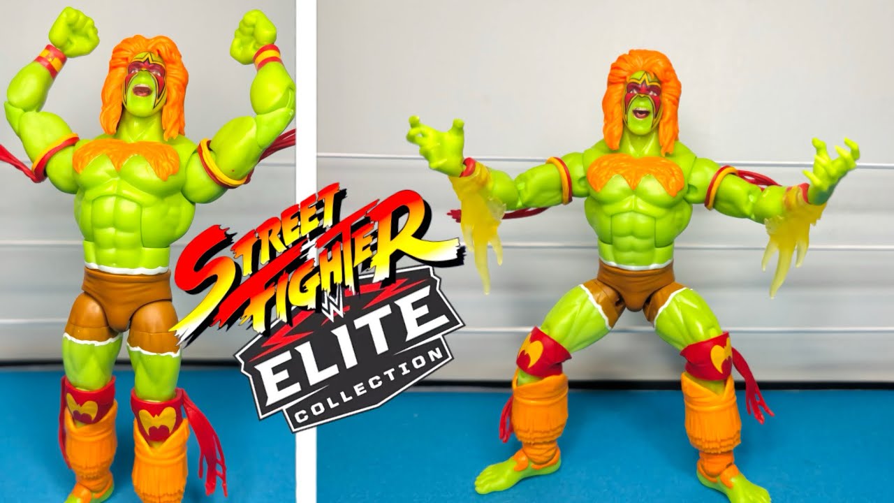 WWE X STREET FIGHTER ELITE COLLECTION SERIES 1 ULTIMATE WARRIOR AS BLANKA 