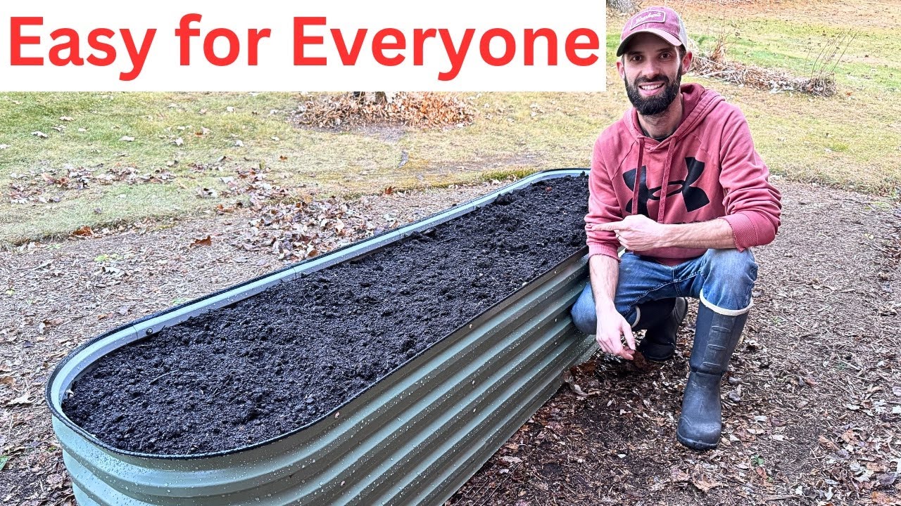 Unboxing, Assembling and Filling a Metal Vegega Raised Garden Bed