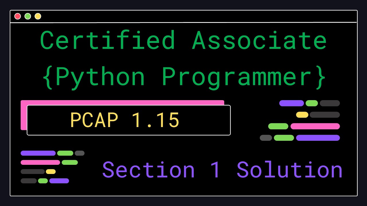 PCAP 1.15 - Решение раздела 1 - Сертифицированный программист Python уровня Associate
