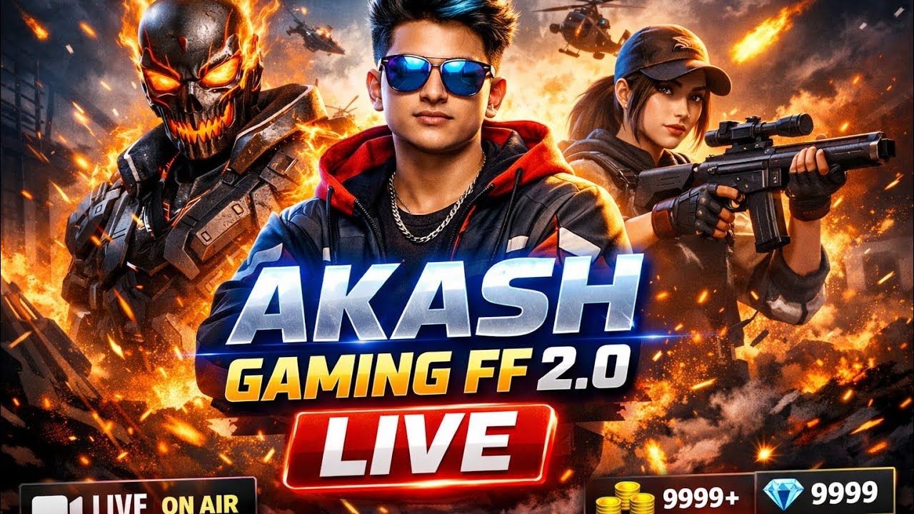 A K A S H ⚡⚡ is live! free fire live 🥰