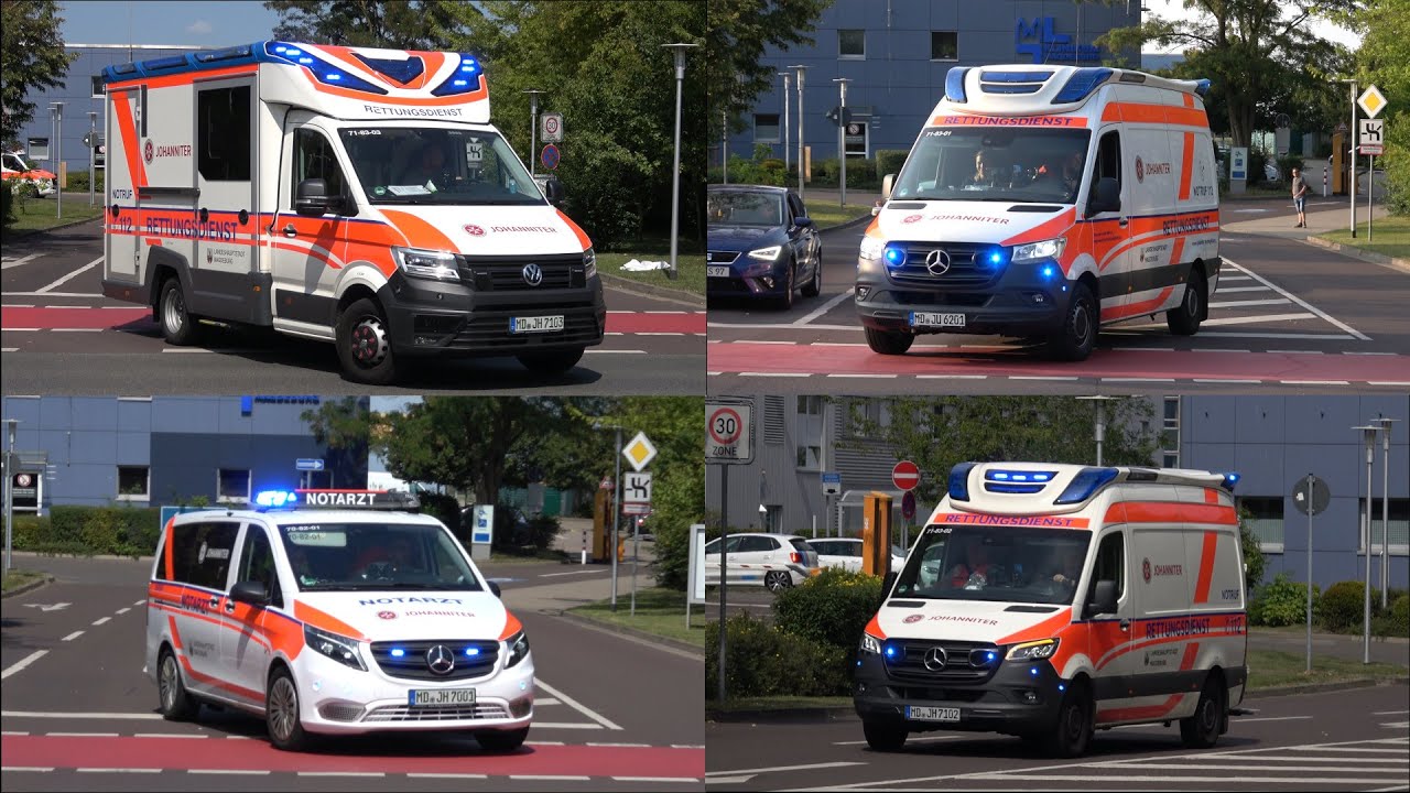 [Neuer RTW 83/3 + Neues NEF 🚑] Einsatzfahrten JUH Magdeburg/Börde/Harz RW Klinikum Magdeburg