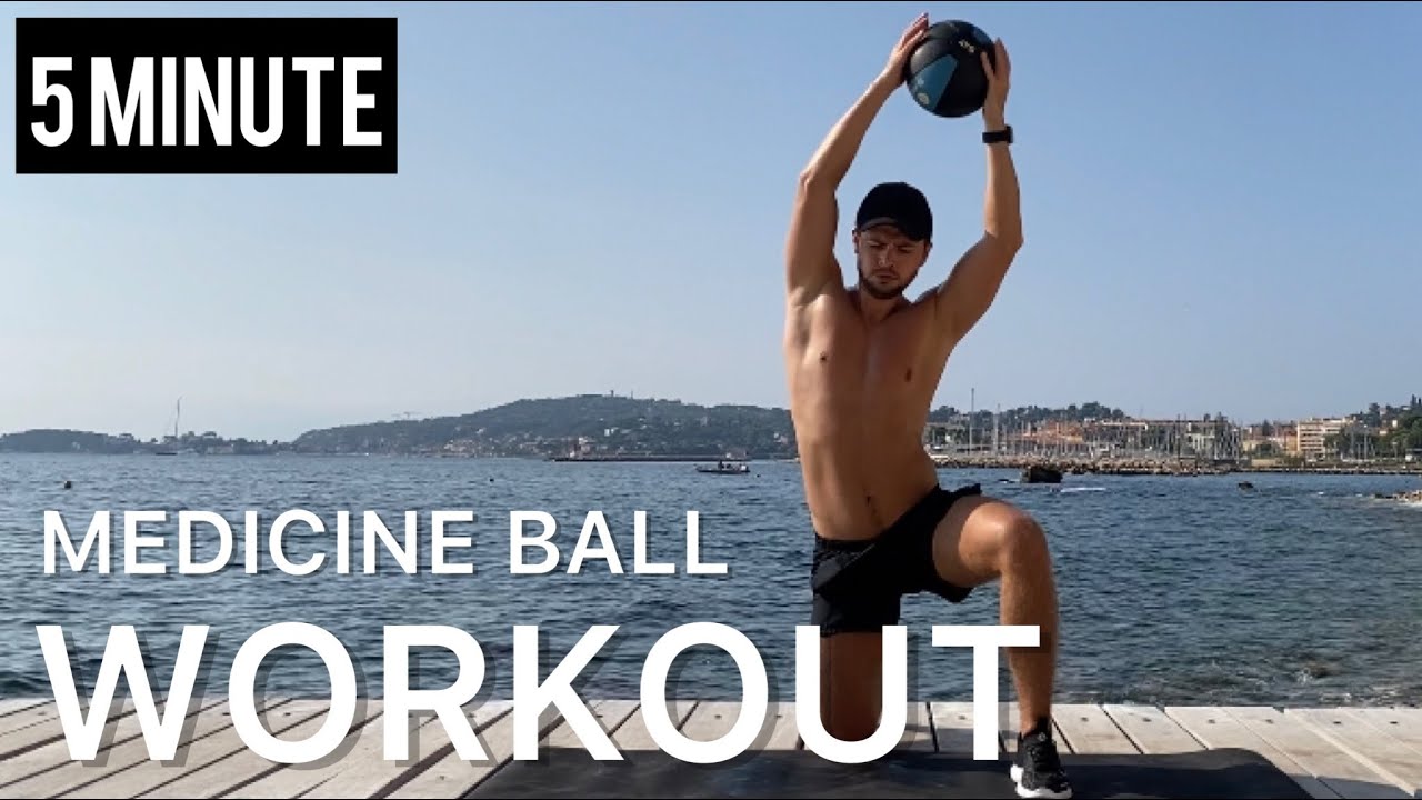 5 MINUTE INTENSE MEDICINE BALL WORKOUT | NO REPEATS