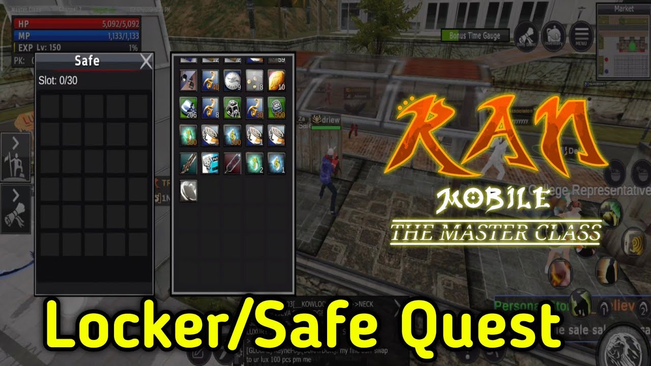 Ran Mobile The Master Class Locker/Safe Quest (Tagalog)
