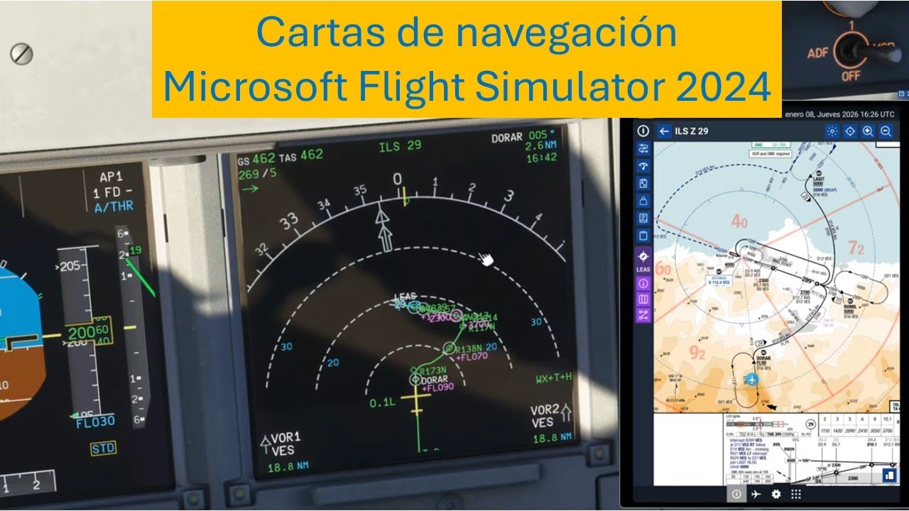 Leer cartas de navegación en Microsoft Flight Simulator 2024