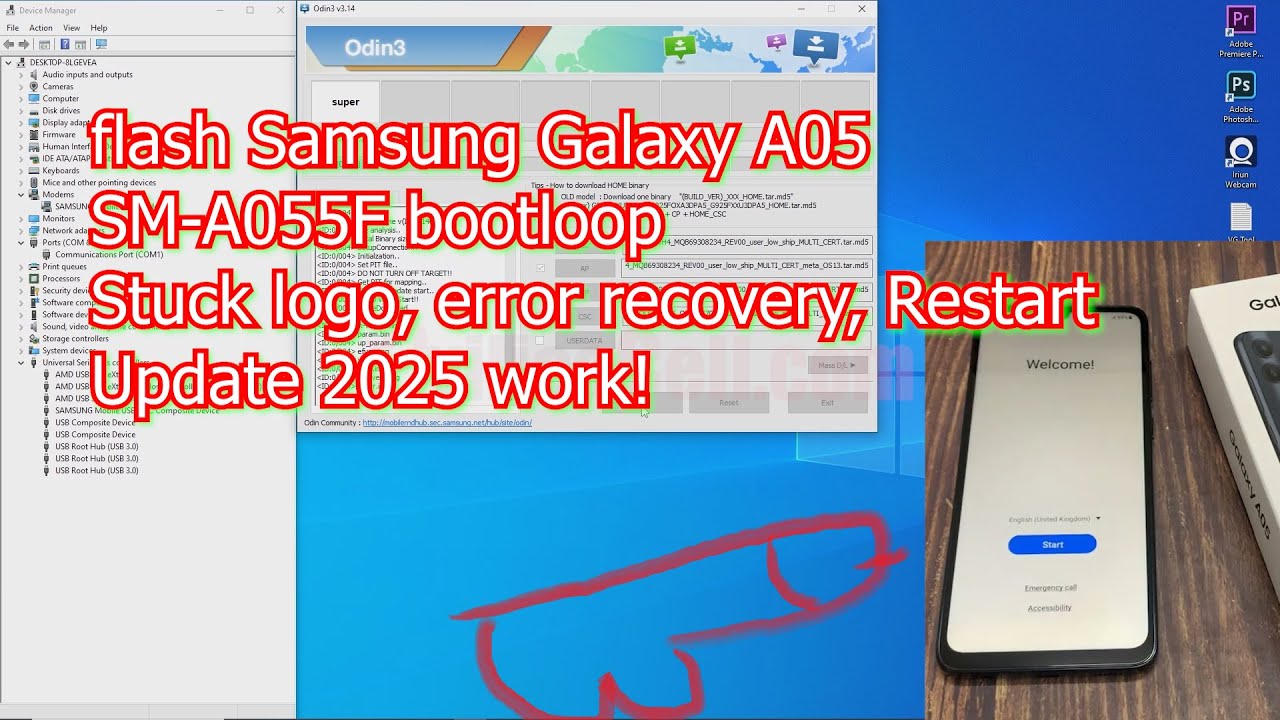 Tutorial Flash Samsung A05 SM-A055F via Odin Work