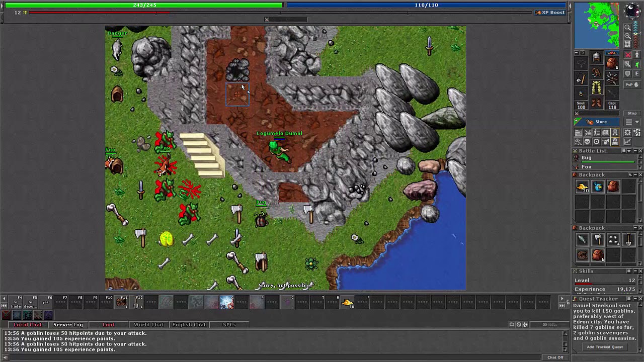 TASK Goblins, Edron (Daniel Steelsoul) - Cogumelo # 03 Tibia # 16