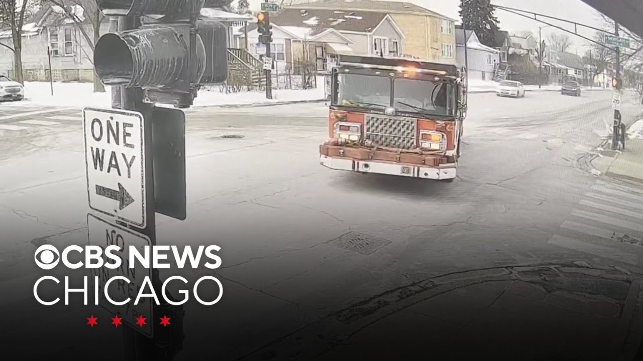 Surveillance shows fire truck crashing into South Side church