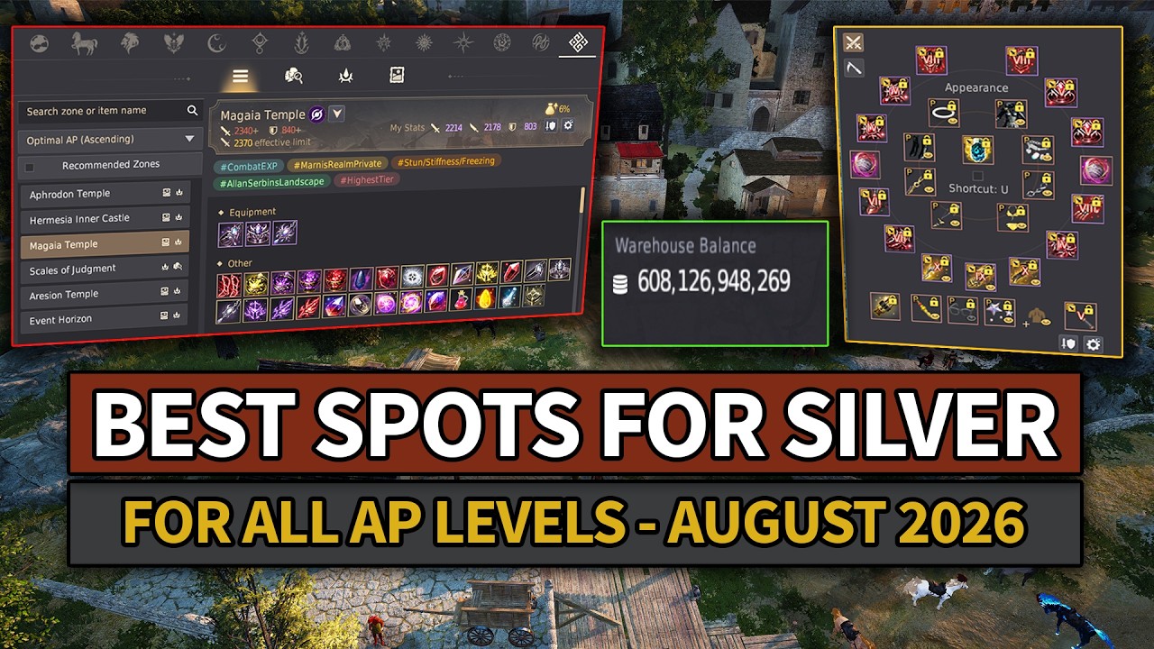 Updated Best Grind Spots To Make Silver For ALL AP Levels in Black Desert | August 2026