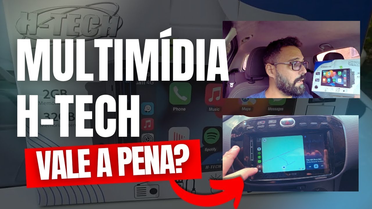 Vale a pena a Multimídia H-Tech com Android Auto e Apple Carplay | Análises e Reviews